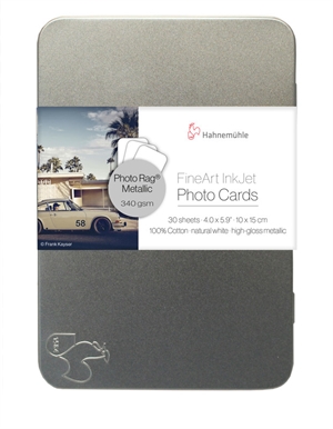 Hahnemühle Photo Rag Metallic 340 g/m² Photo Cards - 10 x 15, 30 coli